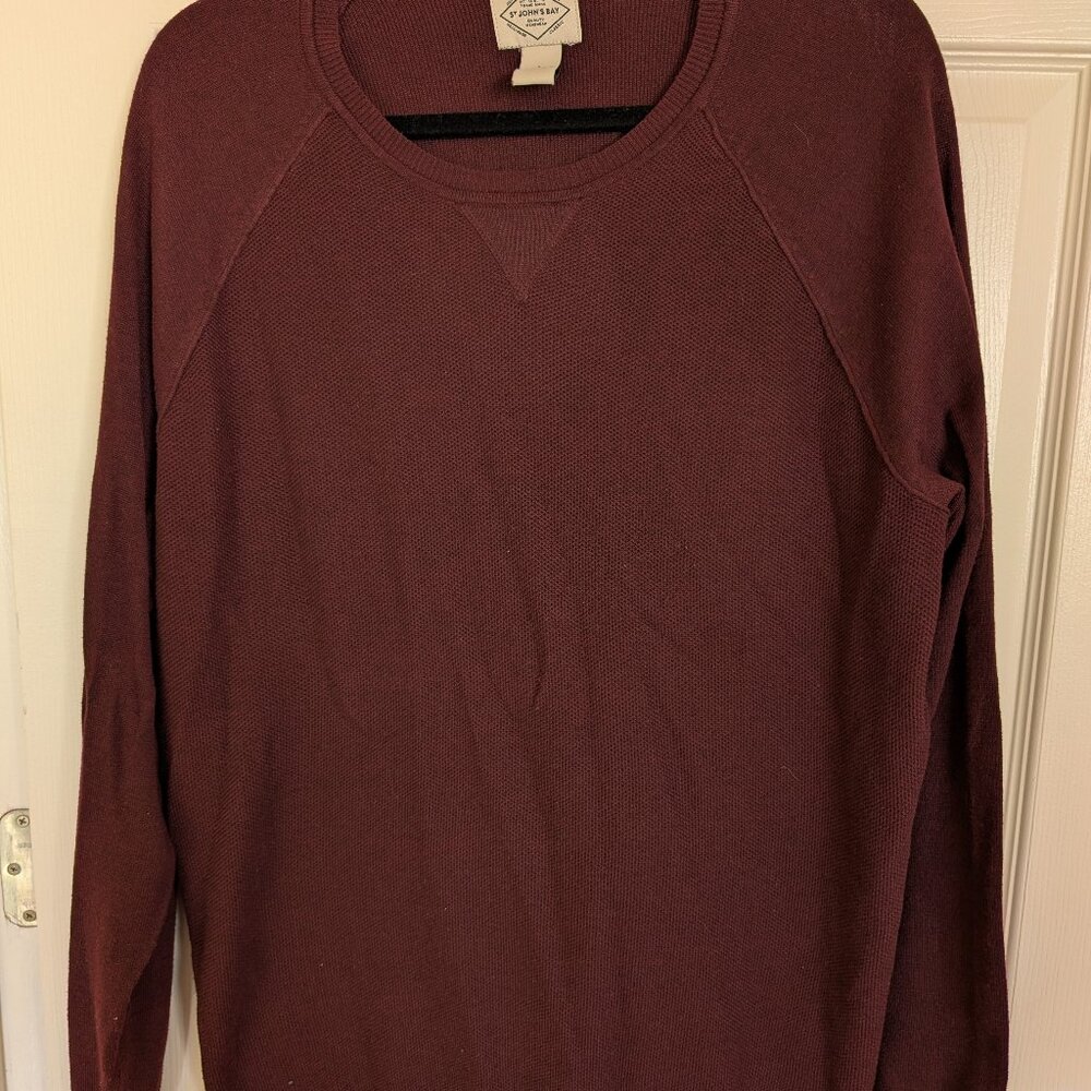 Men's Maroon St. John's Bay Sweater